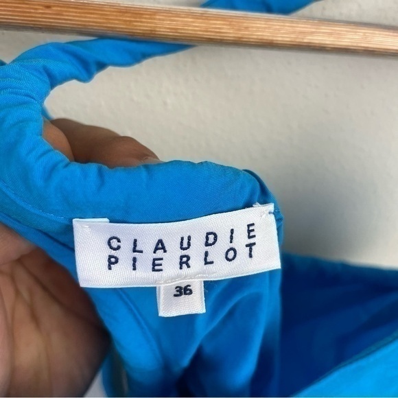 Claudie‎ Pierlot Women's Blue Spaghetti Strap Dress - Picture 4 of 7